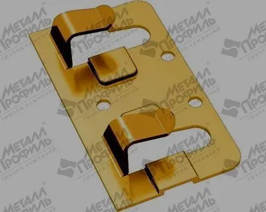 фото Крепежный кляммер стартовый, завершающий 37х10, 1.2 мм НЕРЖАВЕЮЩАЯ СТАЛЬ