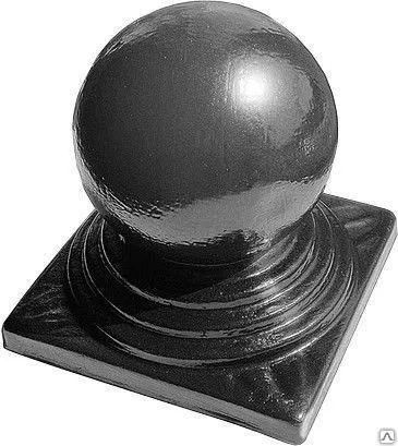 Фото №0 Заглушка с шаром квадратная 40х40 мм