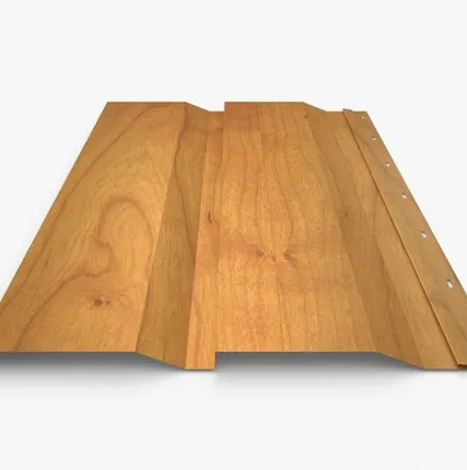 Фото №0 Сайдинг Металлический сайдинг «Корабельная доска» покрытие 3D ольха Россия, эконом, 0.4-0.45 мм