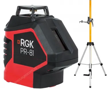 фото Комплект: лазерный уровень RGK PR-81 с калибровкой + штанга-упор RGK CG-2