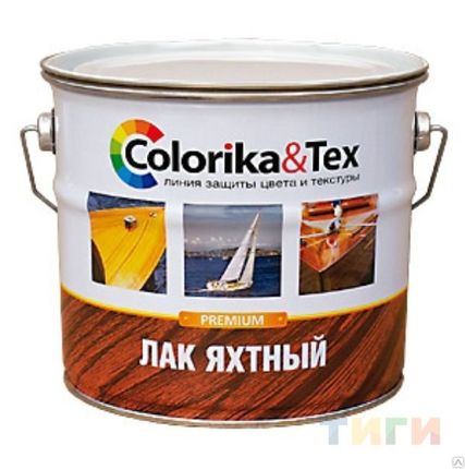 Фото №0 Лак яхтный полуматовый Colorica Tex 2,7л
