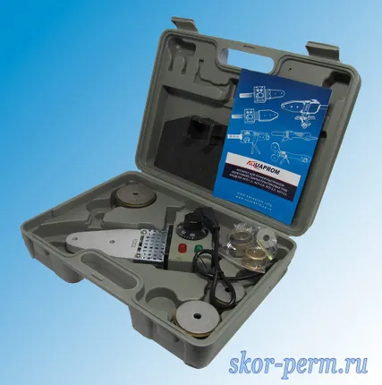 Фото №0 Комплект оборудования AQUAPROM P40/6 для сварки полипропилена (20-25-32-40-50-63 мм), 1500 Вт, пластиковый кейс