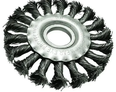 фото Щетка корщетка дисковая для УШМ 200 мм / 22 мм, по металлу, крученая.