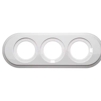 Фото №0 Рамка 3-м Лизетта ретро 270х96х21мм ABS-пластик бел. Bironi BF1-630-21