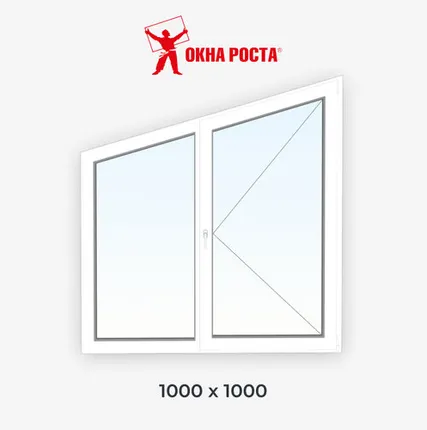 Фото №0 Трапециевидное пластиковое окно №2, 1000x1000