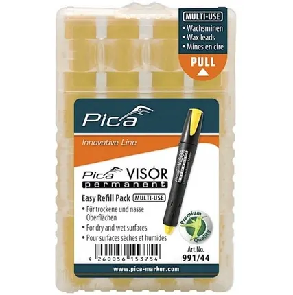 Фото №0 Сменные грифели для маркера Visor permanent Жёлтые 4 шт. PICA-991/44