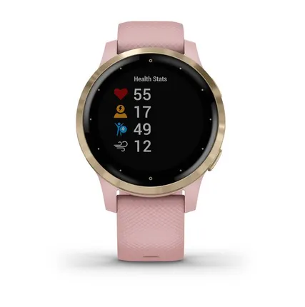 Фото №0 Часы Garmin Vivoactive 4S розовые с золотистым безелем
