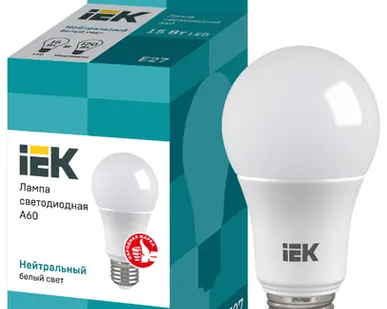 фото Лампа светодиод. IEK A60 15W E27 холод