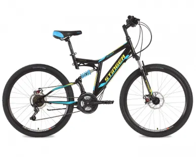 фото Велосипед STINGER HIGHLANDER D черный 26"/18" disc