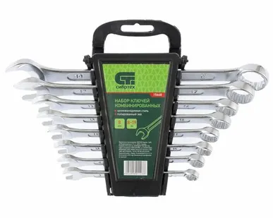 фото Набор ключей комбинированных 8шт 8-19мм CrV СИБРТЕХ 15448