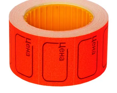 фото Ценник ролик. красный 30*20мм (350эт./100рол.)