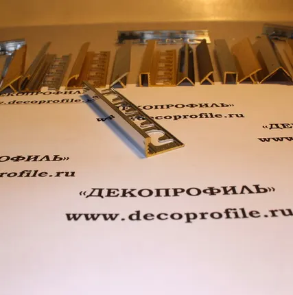 Фото №0 Профиль Г-образный Progress латунь 2,7м - Латунь хромированная - 10 мм