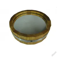 Фото №0 Зеркало "Бочонок" дуб ф300мм