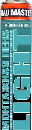 Фото №0 Пена профессиональная всесезонная "BAU MASTER" LIGHT 0,6 кг (12шт)