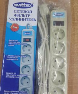 фото Сетевой фильтр 3м 5 р SVITTEX