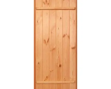 фото Входная дверь банная массив сосны