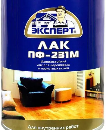 Фото №0 Лак ЭКСПЕРТ Лак для отделки паркета ЭКСПЕРТ ПФ-231М 0,8 кг глянцевый