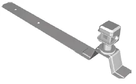 Фото №0 Держатель кровельный прута на пластине под черепицу с выст. пластик GT (ИМП)