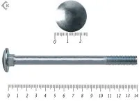 Фото №0 Болт мебельный, цинк DIN603 6х140 пр.5,8 (800шт)