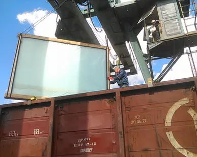 фото Выгрузка , погрузка , приём вагонов на железнодорожных станциях Крыма.