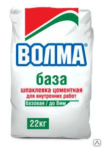 фото «ВОЛМА-БАЗА» Армированная цементная шпаклёвка для внутренних работ