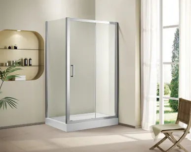 фото Душевой уголок Cezares Porta 150x80 см текстурное стекло PORTA-AH-11-150/80