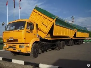 фото Полога (тенты) на самосвальные зерновозы КаМАЗ
