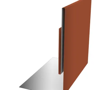 фото Планка приемная оконная 0,45 PE с пленкой RAL 8004 терракота