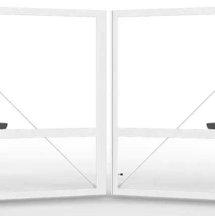 Фото №0 Каркас распашных ворот белые 4000х2000 мм