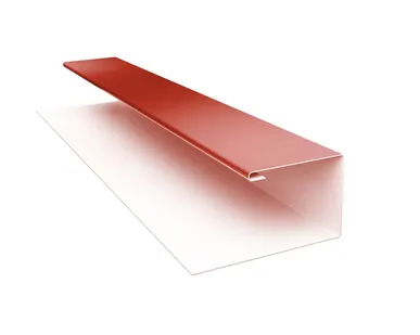 фото Планка П-образная (Блок-хаус, Экобрус) 0,5 Satin с пленкой RAL 8004 терракота