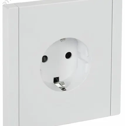 Фото №0 FORTE&PIANO Розетка 1-местная с заземлением с защитными шторками винтовое крепление 16А FP215 белый IEK
