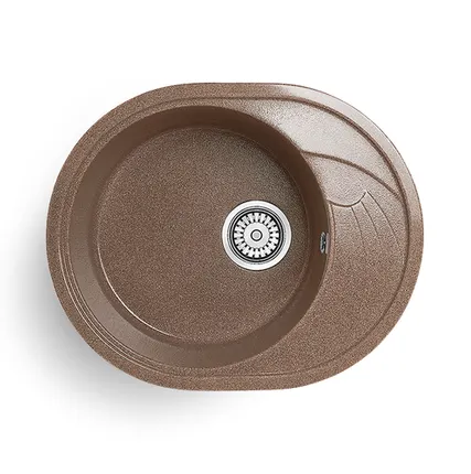 Фото №0 Мойка ГЛЯНЦЕВАЯ КВАРЦ 570LL -6 ТЕРРАКОТ