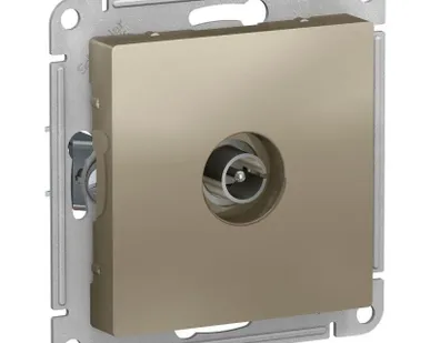 фото Розетка телевизионная TV AtlasDesign коннектор механизм шампань SE ATN000593