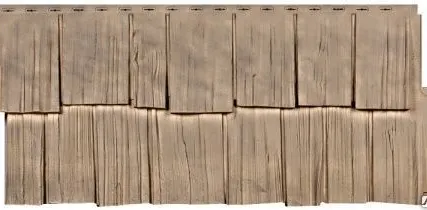 Фото №0 Цокольный сайдинг Ю-пласт Щепа Дуба цвет Урал