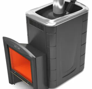 фото Печь для бани ТМФ Гейзер 2014 Inox Витра закр.каменка