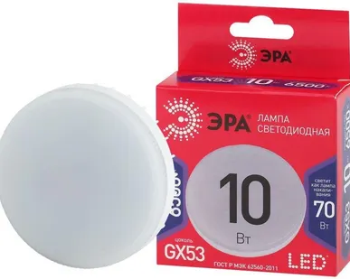 фото Лампа светодиодная GX-10W-865-GX53 R (диод таблетка 10Вт холодн. GX53) (10/100/4800) Эра Б0045328