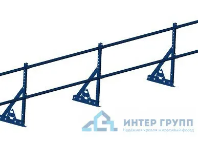 фото Ограждение кровельное ELITE NEXT фальц H-600/3,0м (2трубы) ГОСТ Р 53254-2009