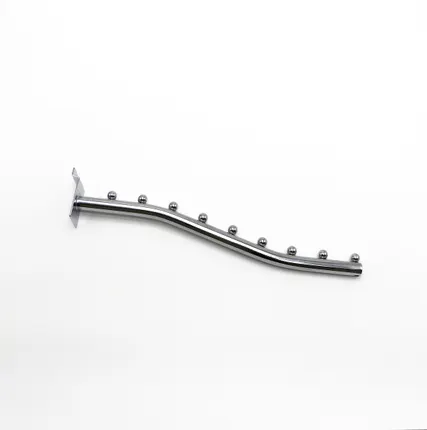 Фото №0 Кронштейн наклонный изогнутый с 9-ю шариками, d=19мм, длина 400мм, хром