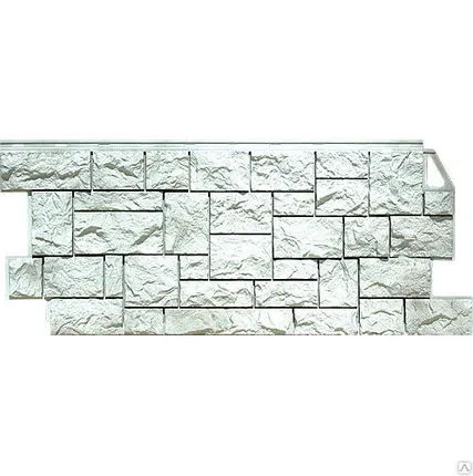 Фото №0 Фасадная панель FineBer Камень Дикий Жемчужный 1117х463мм (0,44м2) FineBer