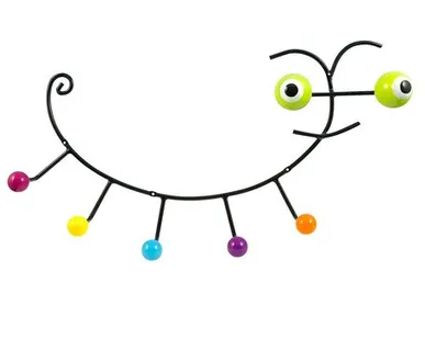 фото Большая настенная вешалка для одежды, зеленая, металл, пластик, PYLONES 3661561005391/23088 GR