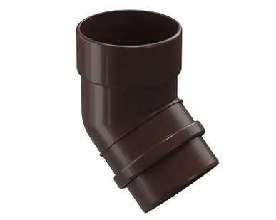 фото Колено водоотводное 45, шоколад Дёке LUX