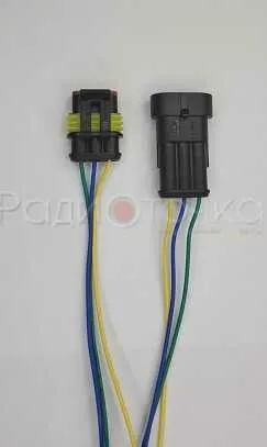 Фото №0 Разъем быстро-разъемный, авто, штекер-гнездо, 3c (3 контакта)