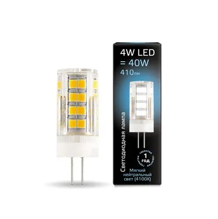 Фото №0 Светодиодная лампа Gauss 4W 410Lm 4100K G4 107307204