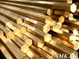 фото Шестигранник латунный 45 мм Л63 ГОСТ 2060-2006