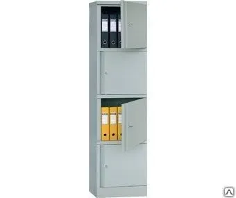 фото Шкаф металлический архивный "Практик" АМ 1845/4,1830-458-458 мм, 37кг, 4