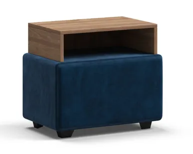 фото Тумба BOSS Monolit синий, орех селект