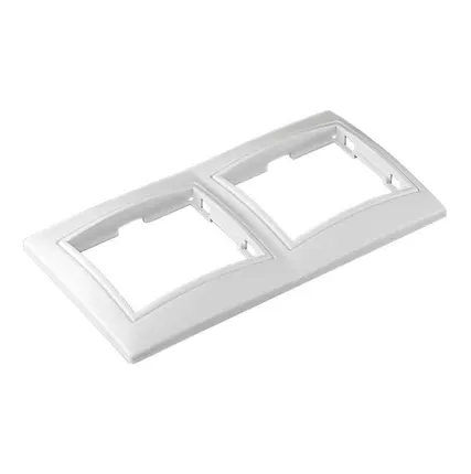 Фото №0 Рамка 2-м СП Севиль горизонт. бел. UNIVersal С0044