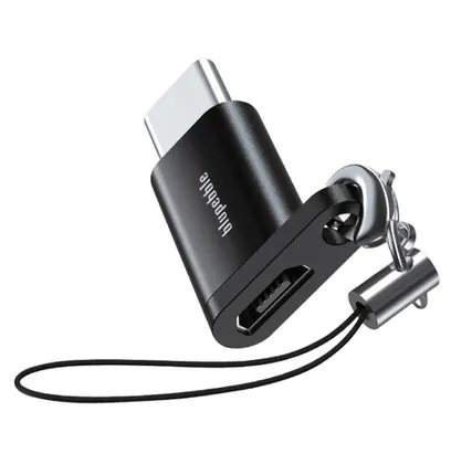 Фото №0 Адаптер Blupebble USB-C - MicroUSB, черный
