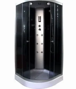 фото Душевая кабина 1000*1000*2150 Parly C101 низ под.,тонир стекло,стенка черн