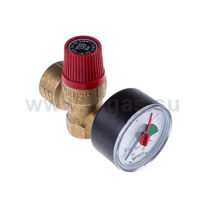 Фото №0 SVM 25-1/2 Клапан предохранительный c манометром 2,5 бар Watts